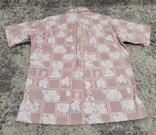 Malihini Hawaii AT&T Floral Pullover Hawaiian Shirt Pink Men Size XL - Picture 3 of 6