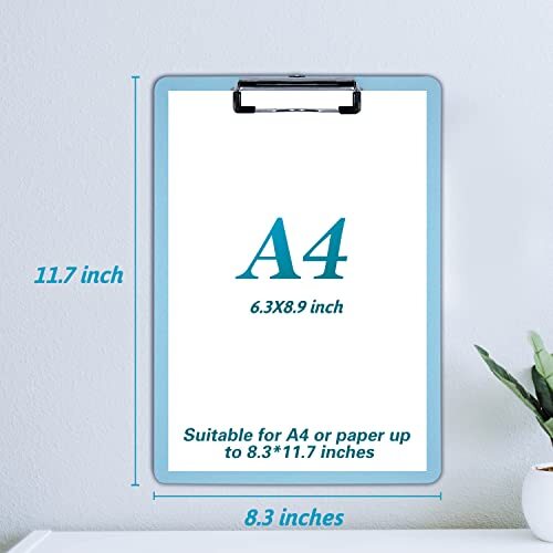 4Pack Plastic Clipboards w/ Low Profile Metal Clip for Doctor Nurse, 12.5x9 Inch - Bild 6 von 6