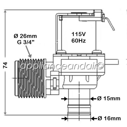 Hoshizaki 3U0111-01 Water Inlet Valve, Ships Free with USPS Priority Mail TODAY! - Picture 8 of 9