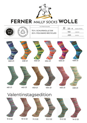 (85,33 /kg) *Mally Socks Wolle* superweiche Ferner Wolle,150g Knäuel, 4Fach