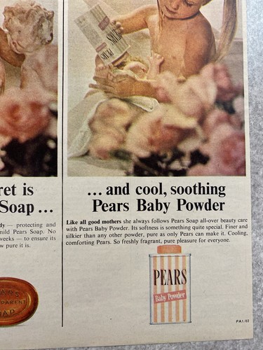 Pears Soap 1960's Original Vintage Retro Print Ad - Picture 4 of 5