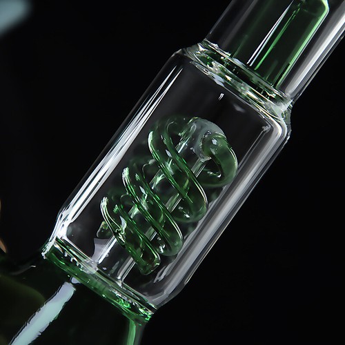 Bong de vidrio pesado verde de 12" tornado percolador pipa de agua cachimbas vaso - Imagen 4 de 11