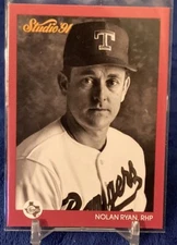 1991 Leaf Studio Nolan Ryan #128 Texas Rangers HOF!