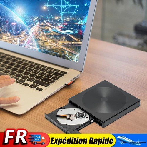 Boîtier DVD/CD-ROM DC 12V USB3.0 + Type-C Boîtier de lecteur optique externe pou