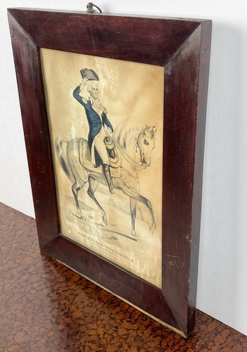 President George Washington, Orig Frame & Glass, 1850s Currier Lithograph - 第 7/9 張圖片