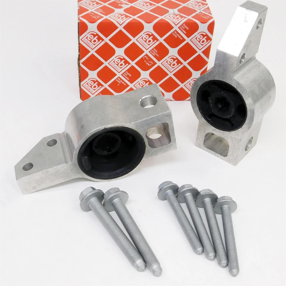 2 FEBI QUERLENKERLAGERSATZ HINTEN ALU LAGERBOCK für VW GOLF IV AUDI A3 1K0199232