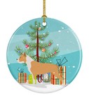 Staffordshire Bull Terrier Merry Christmas Tree Ceramic Ornament Bb2972Co1