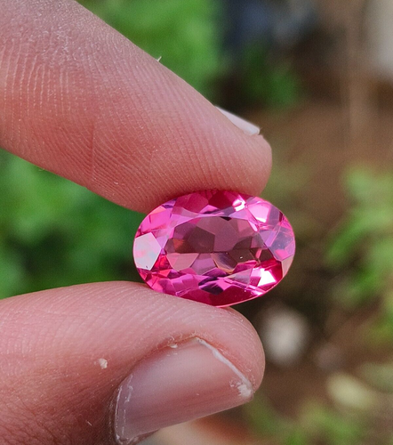10x14mm. Pink Tourmaline Oval Cut Lot Loose Lab Created Gemstone for Jewelry - Picture 5 of 5