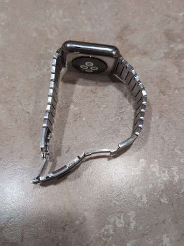 Apple Watch Series With Stainless Steel Link Bracelet Band - Picture 3 of 3