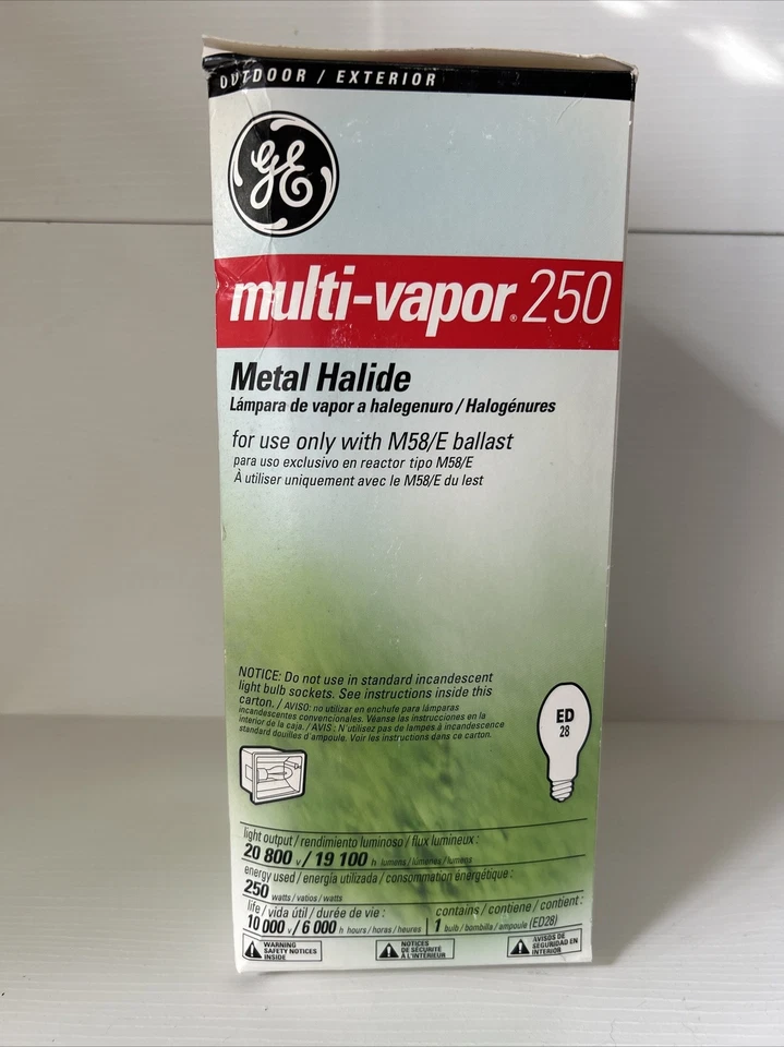 GE 250w Clear Multi-Vapor Metal Halide Lamp Metal Halide M58/E Ballast ED28 - Image 4 of 4
