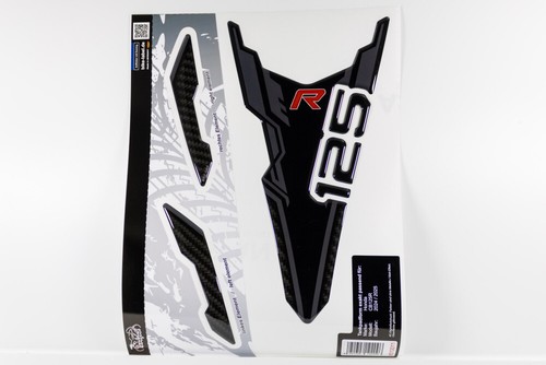 Almohadilla de depósito gel pegatina moto depósito protección pintura gris compatible para Honda CB125R - Imagen 4 de 5