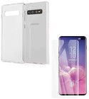 For SAMSUNG GALAXY S10 PLUS CLEAR CASE + TEMPERED GLASS SCREEN PROTECTOR COVER +