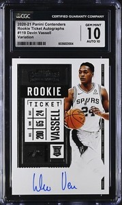 2020-21 Panini Contenders Rookie Ticket Autographs Variation - Devin Vassell