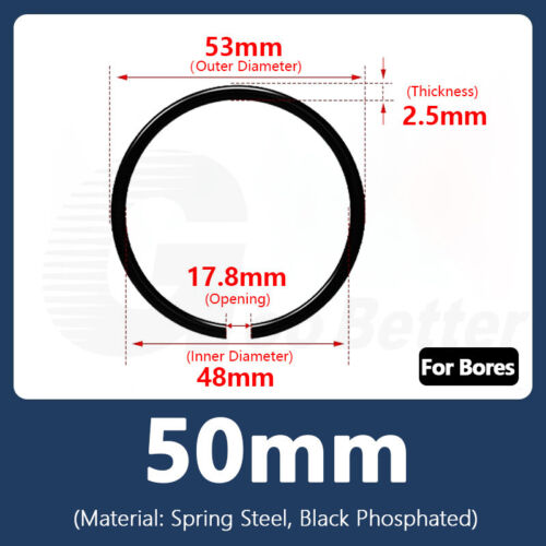 Retaining Rings Round Wire Circlip For Bores Snap Ring Spring Steel DIN 7993 B - Picture 41 of 61