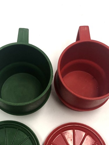 Tupperware Tazas Taza Posavasos Navidad Set Tapas Vacaciones Paloma Copo de Nieve Camping - Imagen 8 de 10