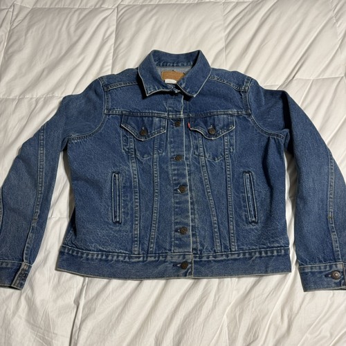 Levis Denim Jacket Youth L Trucker Coat 777M USA 777 80’s Hand Pockets Type III