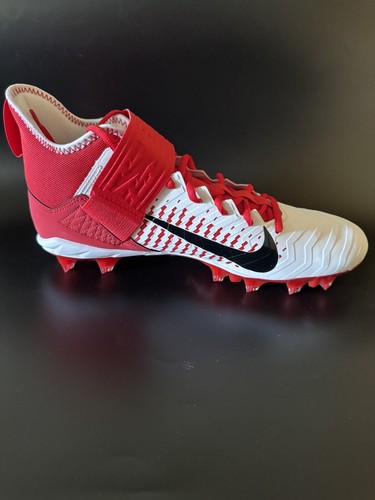 Nike Mens 12.5 Alpha Menace Pro 2 MID Football Cleats White/Red BV3945-105 NEW - Picture 5 of 8