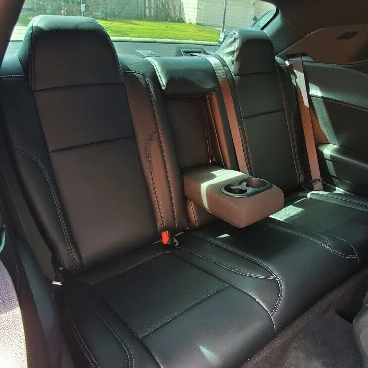 Front Rear Set Leather Seat Covers 18PCS For Dodge Charger Challenger 2015-2021 Foto 4 de 4