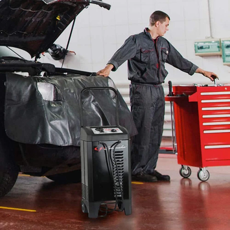 Manual Wheel Battery Charger 10/25/50/250A 6/12V Powerful Timer Amperage Setting - Image 4 of 4