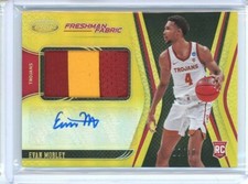 2021-22 Panini Chronicles Certified EVAN MOBLEY GOLD Jersey PATCH AUTO RC 10/10