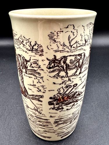 RARE Vernon Kilns 5.5" Tumbler - Winchester 73 / FRONTIER DAYS Pattern EUC - Picture 3 of 9