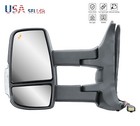Driver Left Side Door Mirror Long Arm with Light and BLIS for 10-25 Ford Transit