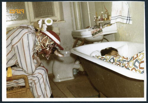 funny boys sleeping in bathroom, after party, Vintage Photograph, 1960's  German | eBay