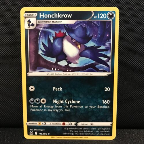Honchkrow 115/196 - Lost Origin Pokemon Card - NM/Mint - 第 1/2 張圖片