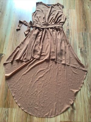 Piao Liang Fu Shi Kleid, Cocktailkleid Gr. S (36, 38) braun Vokuhila Stufen TOP!