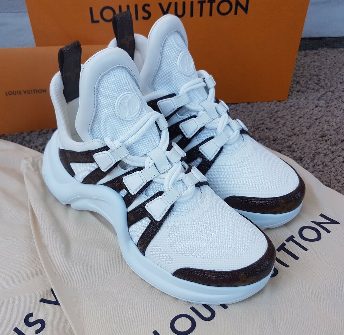 Louis Vuitton Archlight Sneakers in White Monogram