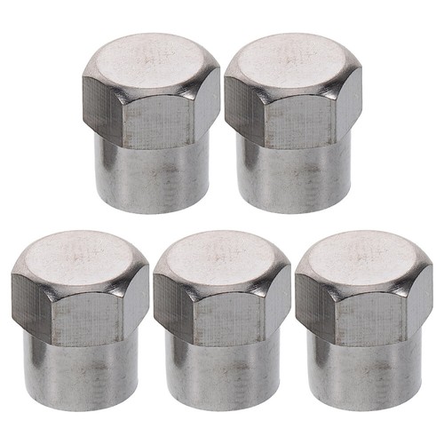 5 Pcs Automobile Valve Core Golf Cart Tire Caps Brass Wheel Extender