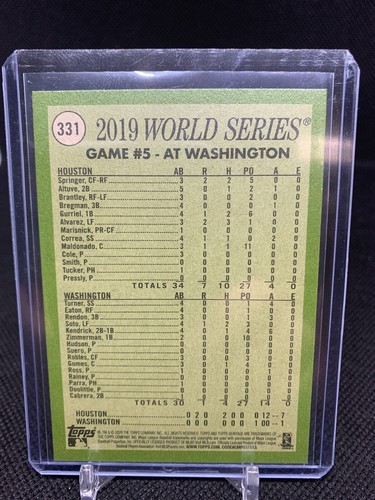 Gerrit Cole 2020 Topps Heritage #331 World Series Game 5 Cole Delivers - Picture 2 of 2