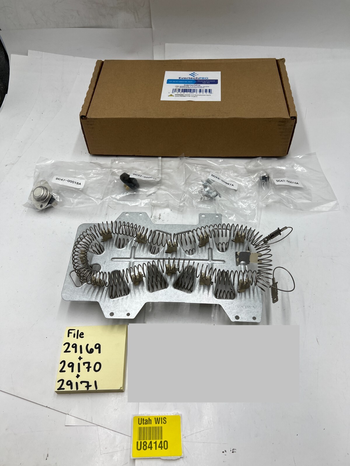 (Lot of 2) EvertechPRO EP-DC47-00019A-5KIT Dryer Hearting Element Fits Samsung