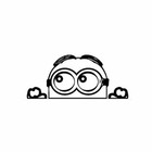 Minion Peeking Vinyl Decal Sticker For Macbook Laptop Car Auto SUV Window Wall