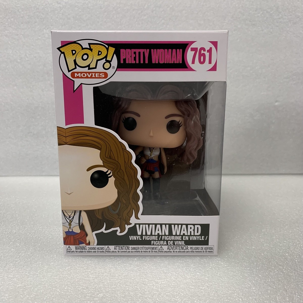 Funko Pop! Movies – Pretty Woman – Vivian W/Chase – Figurine Vinyle 9 Cm – Édition Collection, Boîte Illustrée