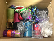 Lots of Multiple Color Ribbon for Wrapping  Decorating - 1 Lot in Large Box