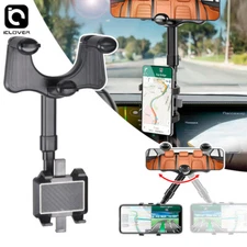 Rotatable Car Cell Phone Holder Rear View Mirror Mount Stand Cradle Universal
