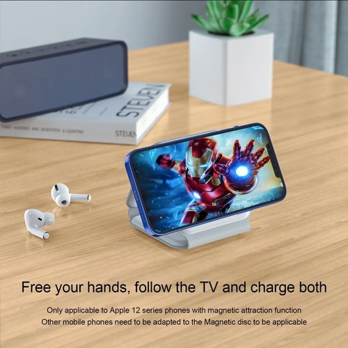 Premium Wireless Charging Station: Fast 3-in-1 Power Hub for Latest iPhone Model - Picture 4 of 6