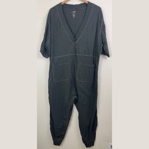 Natural Life Charlie Oversized V-Neck Harem Jogger Jumpsuit Womens M Medium - Picture 2 of 4