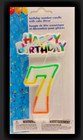 7th BIRTHDAY CANDLE 3 inch With glossy color HAPPY BIRTHDAY Cake Decoration NEW