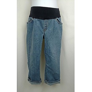Gap-maternity-Capri-size-small-blue-denim-cropped-medium-wash
