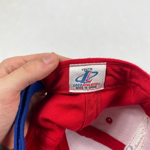 New England Patriots Hat Cap Strap Back Red Logo Athletic Football NFL Youth Boy - Picture 11 of 15