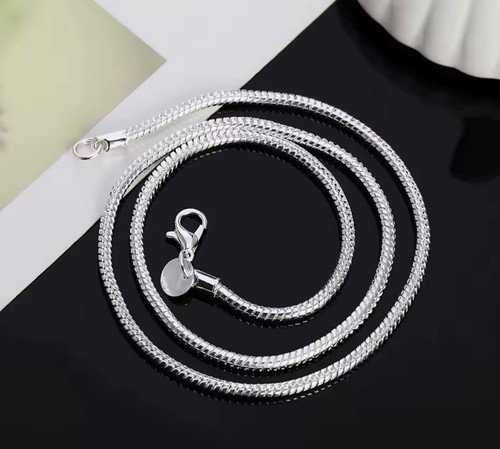 925 Sterling Silver Necklace Chain Woman Men Multiple Sizes And Shapes Uk Stock - Picture 46 of 86
