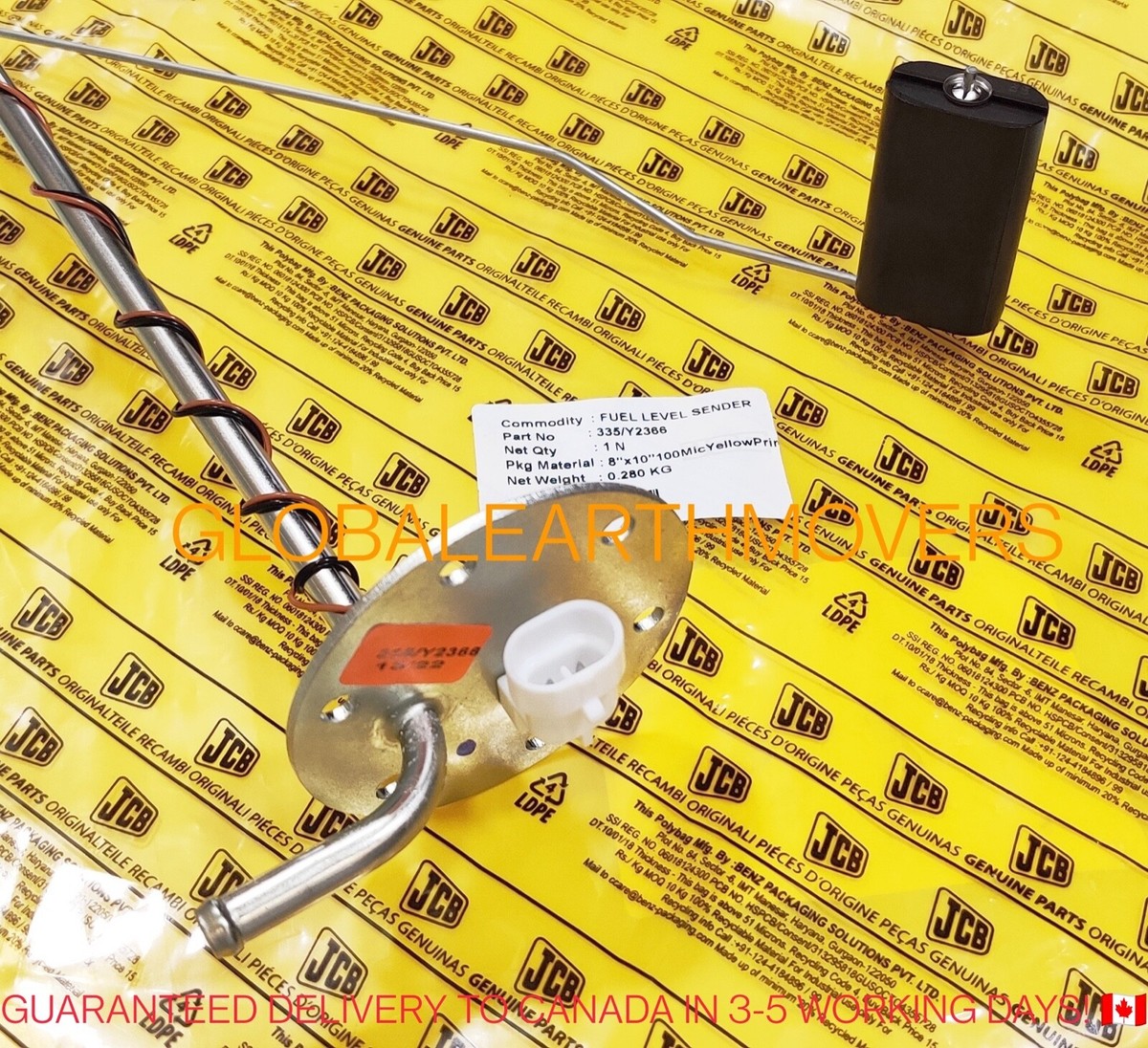 JCB PARTS - GENUINE JCB FUEL LEVEL SENDER SENSOR (PART