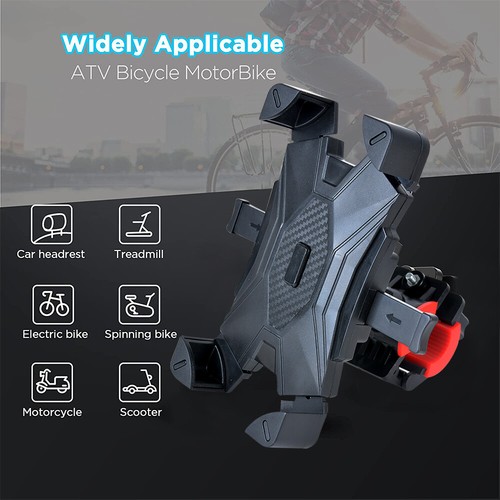 Support Téléphone Portable 360° Moto Vélo Support Guidon GPS VTT Silicone - Photo 5 sur 11