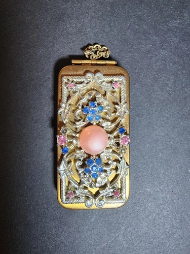 Tarjetero adornado con joyas vintage años 30 baratija - Imagen 6 de 10