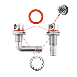Heavy Duty 1/" //25mm Deck Drain 90 Degree Boat Plumbing Fittings