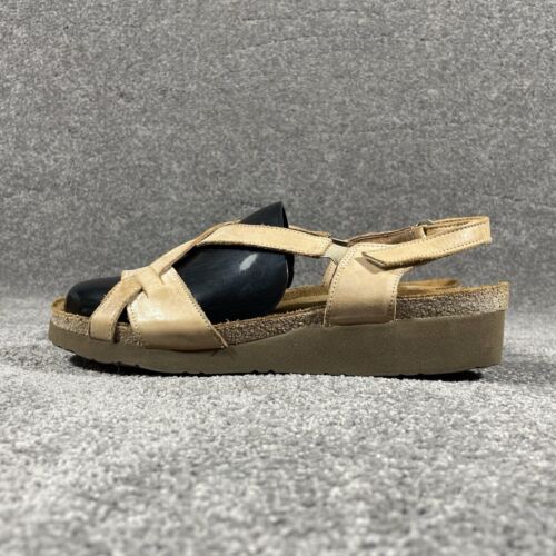 NAOT Bernice Women’s Size 11 Brown Leather Wedge Strappy Casual Sandals Used - Picture 4 of 11