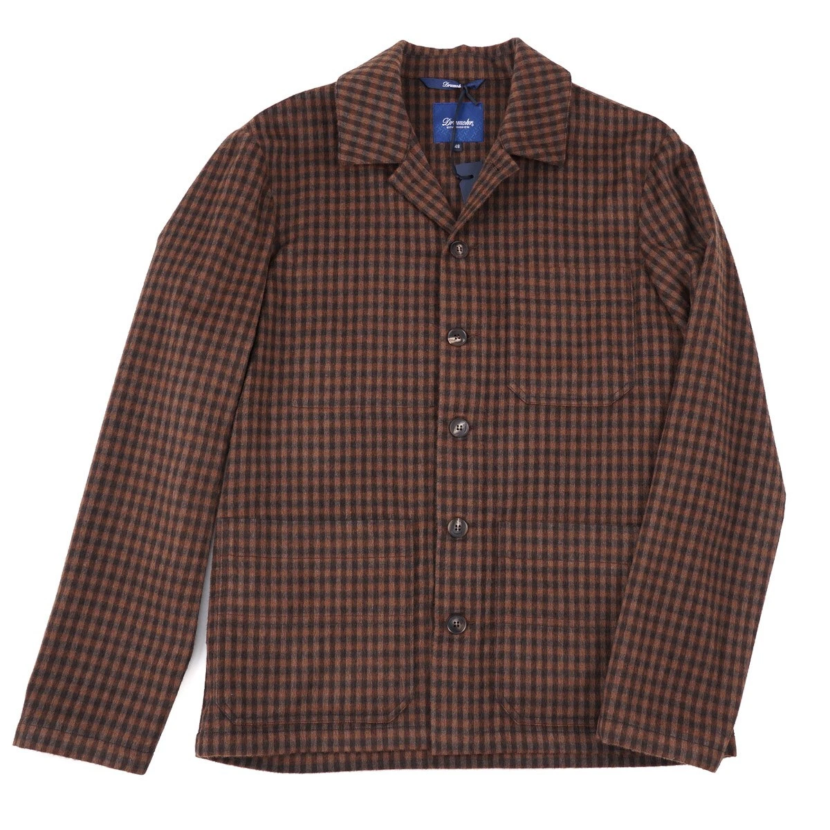 Drumohr  Button-Front Extra-Soft Brushed Wool Jacket M (Eu 48) NWT image 1
