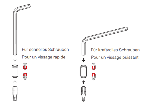Bitadapter mit Magnet + Winkelschlüssel Innensechskant für 1/4" Bits (Bike Tool) - Bild 2 von 6